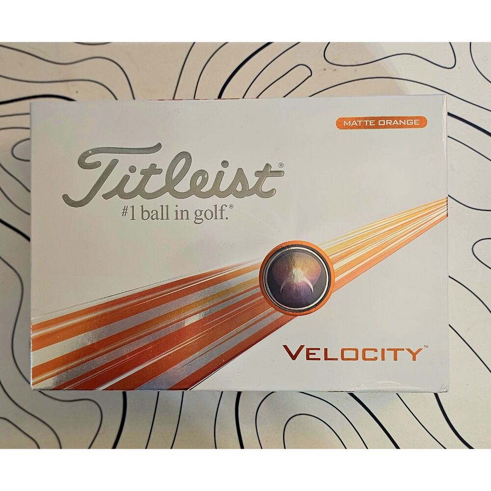Titleist Velocity Matte Orange Golf Balls High Speed Distance Maximum Flight
